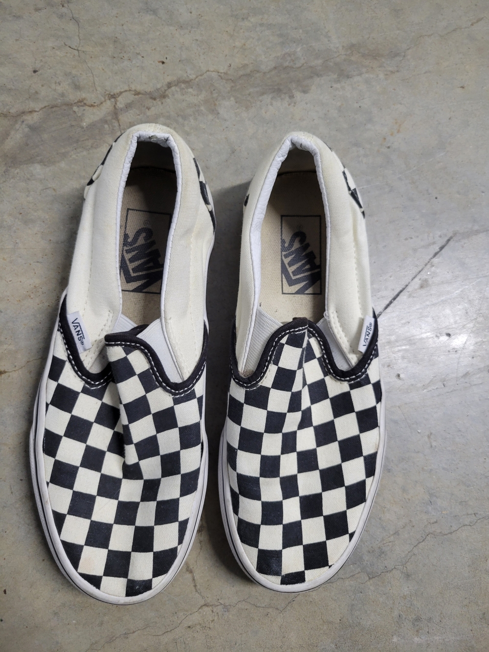 Vans Classic Slip-On Checkerboard — Black & White